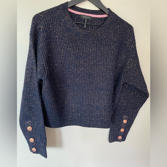 Rag & Bone Jubilee Metallic Crewneck Sweater - Picture 4 of 8